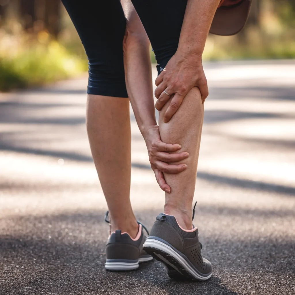 Kramp in de kuit tijdens sporten of wandelen